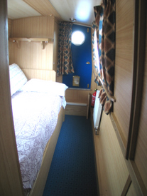 The double bed in it's closed position