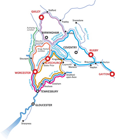 Heart Of England cruising Map